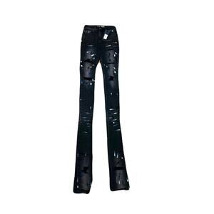 Si Tu Veux Marc Jeans Black Wash Superstack Mens Size 28